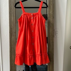 Orange mini dress